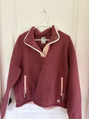 The North Face Women's Rose Pink Sherpa Pullover Jacket